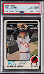 Signed 1973 Topps #220 Nolan Ryan PSA/DNA Authentic