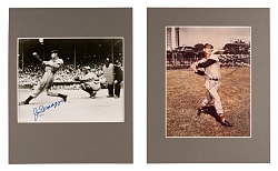 Hall of Fame & Star Signed Flat Collection (11) with Joe DiMaggio & Ted Williams