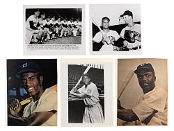 1896-1980s Mostly Baseball Flats (72) with Vintage Photos including PSA Willie Mays & New York Emphasis