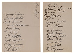 1937 & 1939 Philadelphia Athletics Team-Signed Sheet Pair with (26) Total Signatures