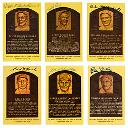 Hall of Fame Signed Flat Collection (20) with Satchel Paige Postcard