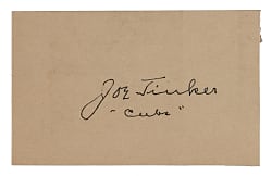 Joe Tinker Signed Cut with "Cubs" Inscription Plus Full JSA LOA