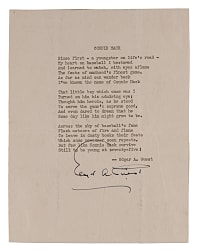 Edward A. Guest (d.1955) Original Typewritten Signed "Connie Mack" Poem