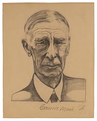 1937 Connie Mack Signed Original Sketch with Full JSA