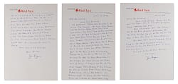 Joe Dugan 1979 "Most Thrilling Experience" Signed Handwritten Letter Pair with Walter Johnson & Grover Cleveland Alexander Content