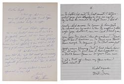 Bobby Thomson & Monte Irvin "Most Thrilling Experience" Signed Handwritten Letter Pair with "Shot Heard 'Round the World" & 1951 World Series Content