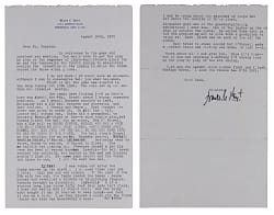Waite Hoyt 1979 Typed Letter Signed with 1926 World Series Content Including Babe Ruth Home Run & Hornsby/Alexander Story