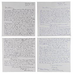 Bob O'Farrell 1979 Signed Handwritten Letter Pair - Both with 1926 World Series/Babe Ruth Thrown Out At Second Content