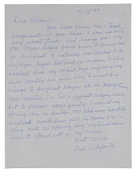 Clyde Sukeforth 1989 "Most Thrilling Experience" Signed Handwritten Letter with 1947 Jackie Robinson Debut