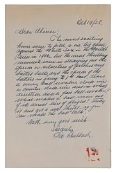 Ed Ruelbach 1938 "Most Thrilling Experience" Signed Handwritten Letter with 1906 World Series Content