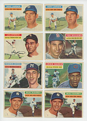1956 Topps Collection (208) with Several Hall of Famers & Stars Including Luis Aparicio Rookie & Ted Williams