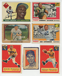 1952-1956 Baseball and Football Singles Collection (98) with Hall of Famers