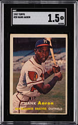 1957 Topps #20 Hank Aaron SGC FAIR 1.5