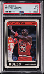 1988-1989 Fleer Basketball #17 Michael Jordan PSA MINT 9