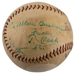1959 Ty Cobb Single-Signed and Dated Baseball - Full PSA/DNA LOA