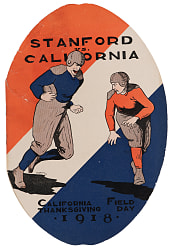 Rare 1918 Stanford vs. California Football Program - "The Game That Never Was"