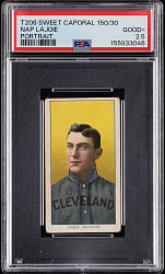 1909-1911 T206 White Border Nap Lajoie Portrait PSA GOOD+ 2.5