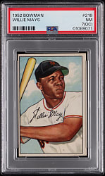 1952 Bowman #218 Willie Mays PSA NM 7 (oc)