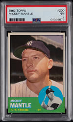 1963 Topps #200 Mickey Mantle PSA NM 7