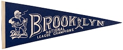 1950s Brooklyn Dodgers National League Champions Bum Pennant