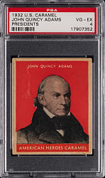 1932 U.S. Caramel Presidents John Quincy Adams PSA VG-EX 4