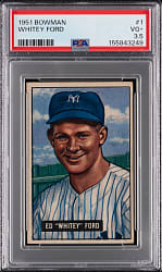 1951 Bowman #1 Whitey Ford Rookie PSA VG+ 3.5
