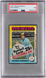 1975 Topps Unopened Cello Pack PSA NM 7