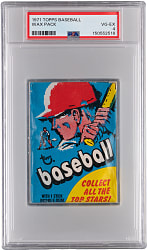 1971 Topps Unopened Wax Pack PSA VG-EX 4