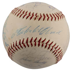 1963 Pittsburgh Pirates Team-Signed ONL/Giles Baseball with (25) Signatures Including Roberto Clemente, Bill Mazeroski, Willie Stargell (Rookie Year) Plus Full JSA LOA