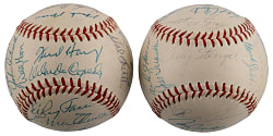 1959 MLB Second All-Star Game Team-Signed Baseballs (2) with American & National League Teams - Individual JSA LOAs - Plus Program