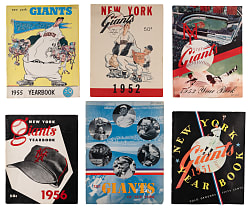 1947-1957 New York Giants Yearbook Collection (8)