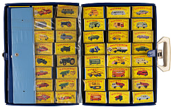 1961-1965 Matchbox Collection (48) in Original D Series Factory Boxes with 1966 Carrying Case