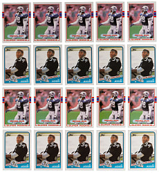 1988 & 1989 Topps Football Complete Set Hoard (40) with Bo Jackson & Michael Irvin Rookies
