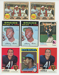 1953-1987 Baseball & Football Singles Collection (500+) with (325+) Hall of Famers