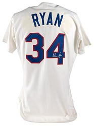 1987 Nolan Ryan Texas Rangers Signed Professional Model Introductory Jersey with Phil Wood LOA