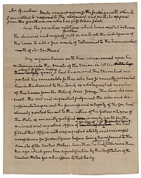 Unique 1840s John Quincy Adams Three Page Hand Written Eulogy Manuscript for Samuel L. Southard with Beckett LOA