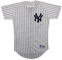 1992 Mickey Mantle Signed New York Yankees Old-Timers Day Jersey