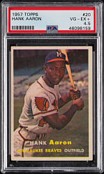 1957 Topps #20 Hank Aaron PSA VG-EX+ 4.5
