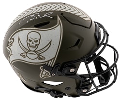 Tom Brady Signed "Salute To Service" Tampa Bay Buccaneers Full-Size Helmet - Fanatics