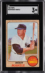 1968 Topps #280 Mickey Mantle SGC VG 3