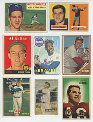 1951-1969 Baseball & Football Collection (67) with Hall of Famers & Stars Including Hank Aaron & Ted Williams
