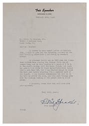 1946 Tris Speaker Signed Typewritten "Most Thrilling Experience" Letter - 1920 World Series Joe Jackson Putout - Full JSA LOA