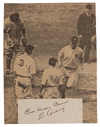 Lou Gehrig Cut Signature with Full JSA