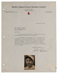 1939 Eddie Collins Signed Typewritten "Most Thrilling Experience" Letter on Boston Red Sox Letterhead - 1917 World Series Victory - Full JSA LOA