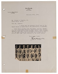 1947 John Coombs Signed Typewritten "Most Thrilling Experience" Letter - 1910 World Series Victory - Full JSA