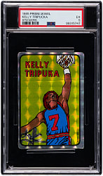 1985 Prism/Jewel Basketball Stickers Kelly Tripuka PSA EX-MT 6