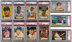 1952 Topps PSA VG 3 to VG-EX+ 4.5 Graded Collection (20) with Ted Kluszewski & Billy Martin