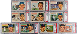1956 Topps PSA NM-MT 8 Graded Collection (10)