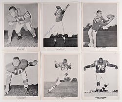 1960s Baltimore Colts Team Issue Photographs (20) with Period Signed Johnny Unitas
