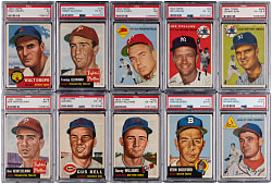 1953 & 1954 Topps PSA Graded Collection (10)